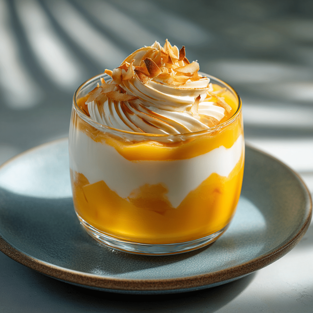 Mango Coconut Pudding Recipe - Recipe Image