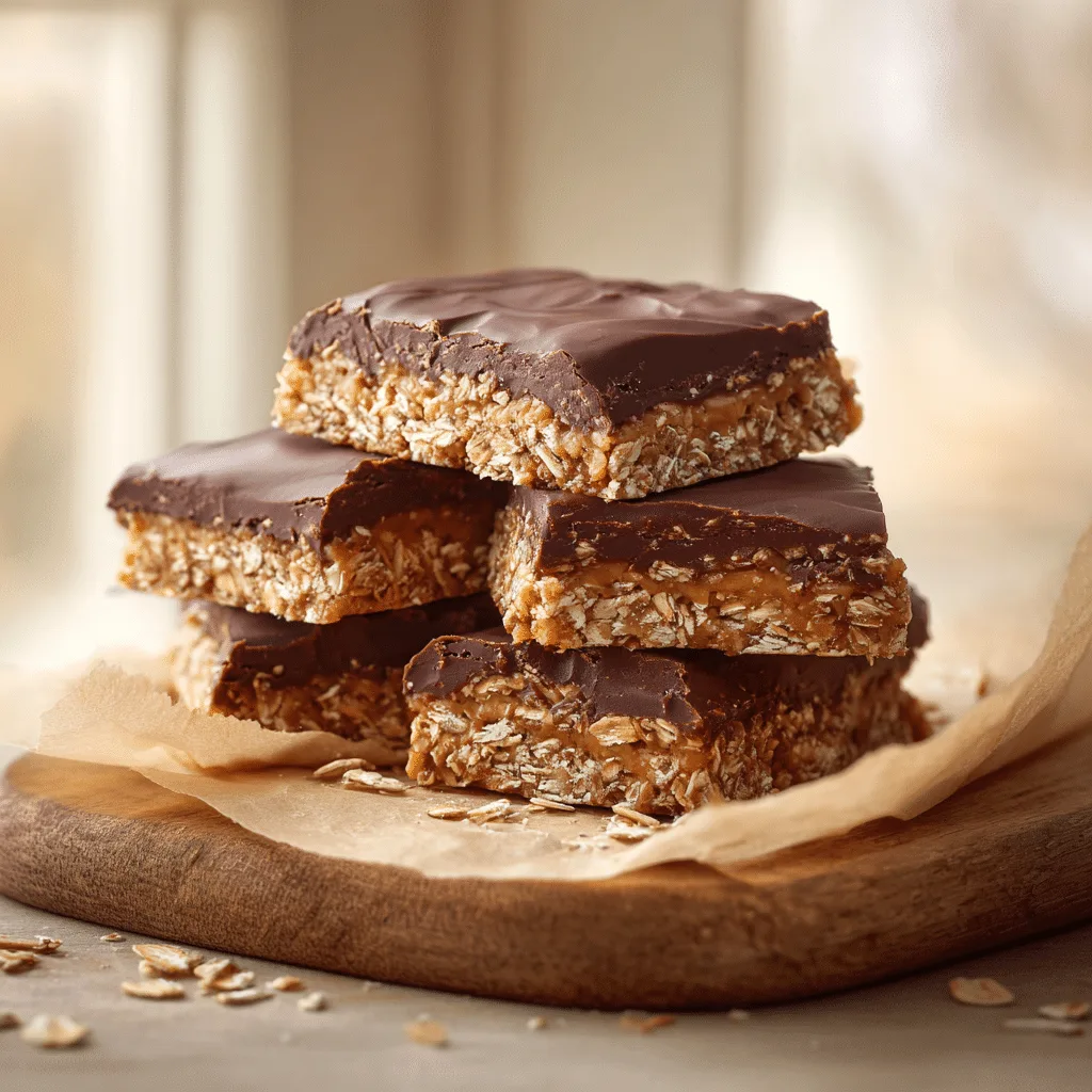 No-Bake Chocolate Oat Bars Recipe - Recipe Image