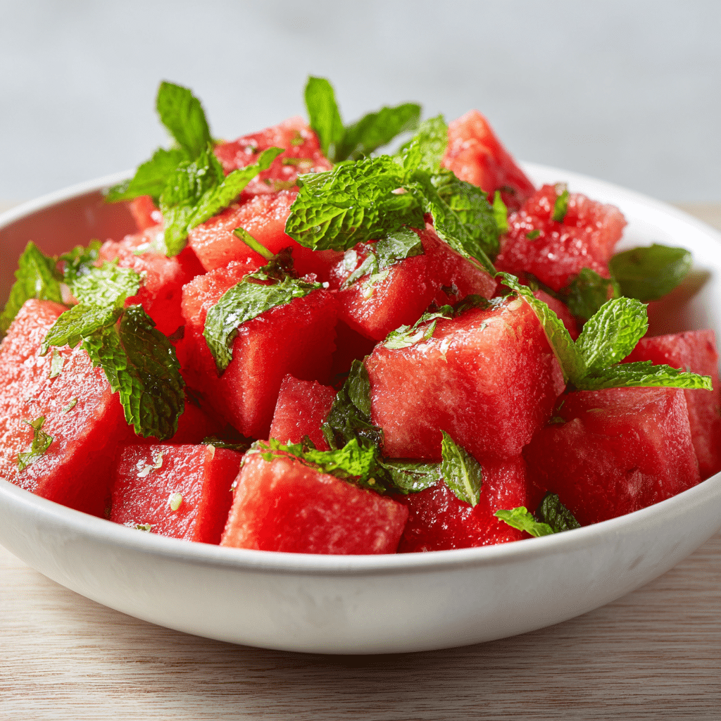 Watermelon Mint Salad Recipe - Recipe Image