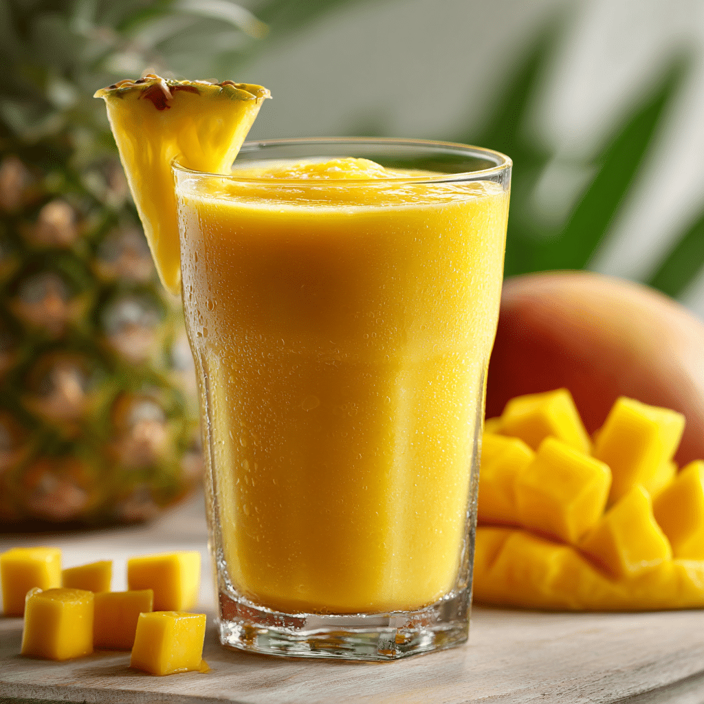 Tropical Pineapple Mango Smoothie Recipe - Recipe Image