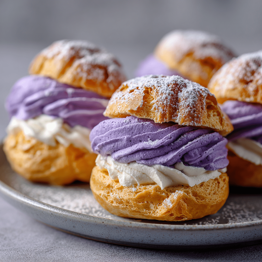 Deliciously Easy Ube Cream Puffs You’ll Love to Make Recipe - Recipe Image