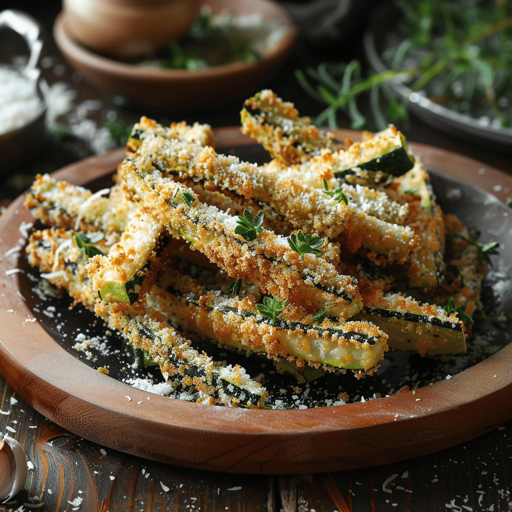Garlic Parmesan Zucchini Fries Recipe - Recipe Image