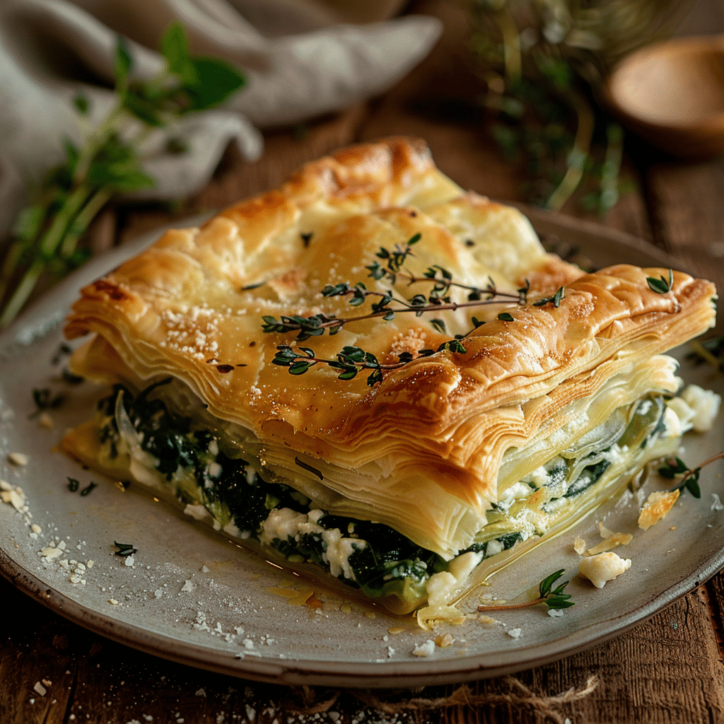Cheesy Spinach and Feta Puff Pastry Recipe - Recipe Image