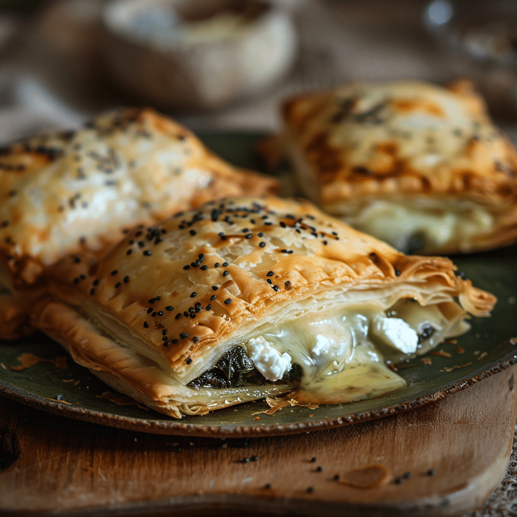 Cheesy Spinach and Feta Puff Pastry Recipe - Recipe Image