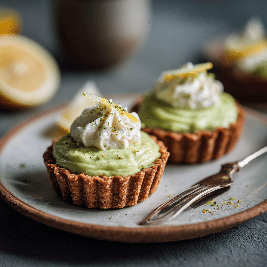 Avocado Lemon Tart Cups: Green Citrus Delight Recipe - Recipe Image