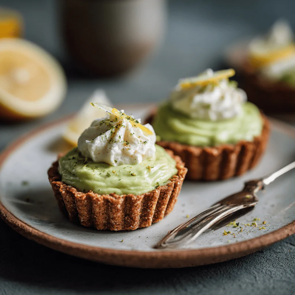 Avocado Lemon Tart Cups: Green Citrus Delight Recipe - Recipe Image