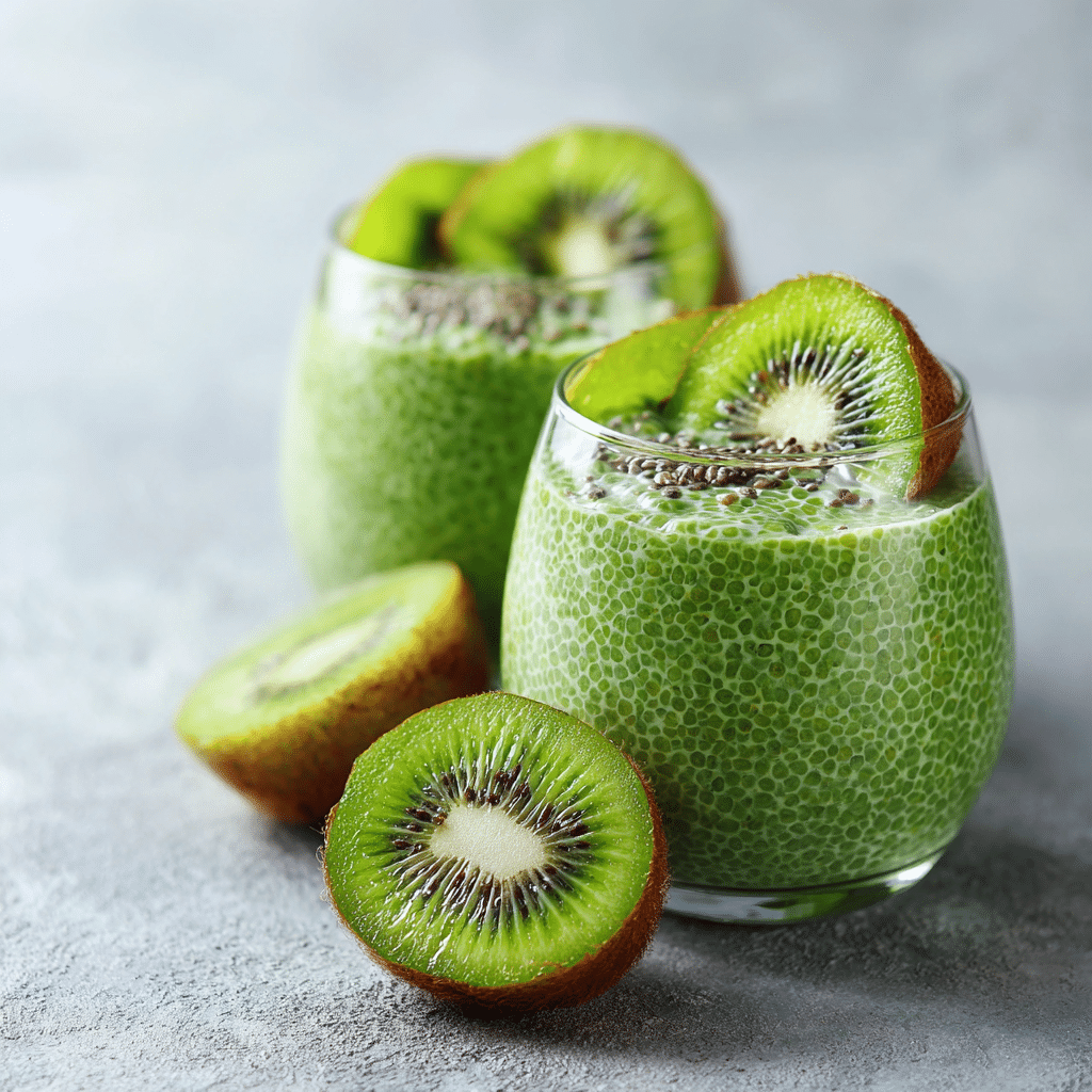 Matcha Kiwi Chia Cups: Green Energy Boost Recipe - Recipe Image