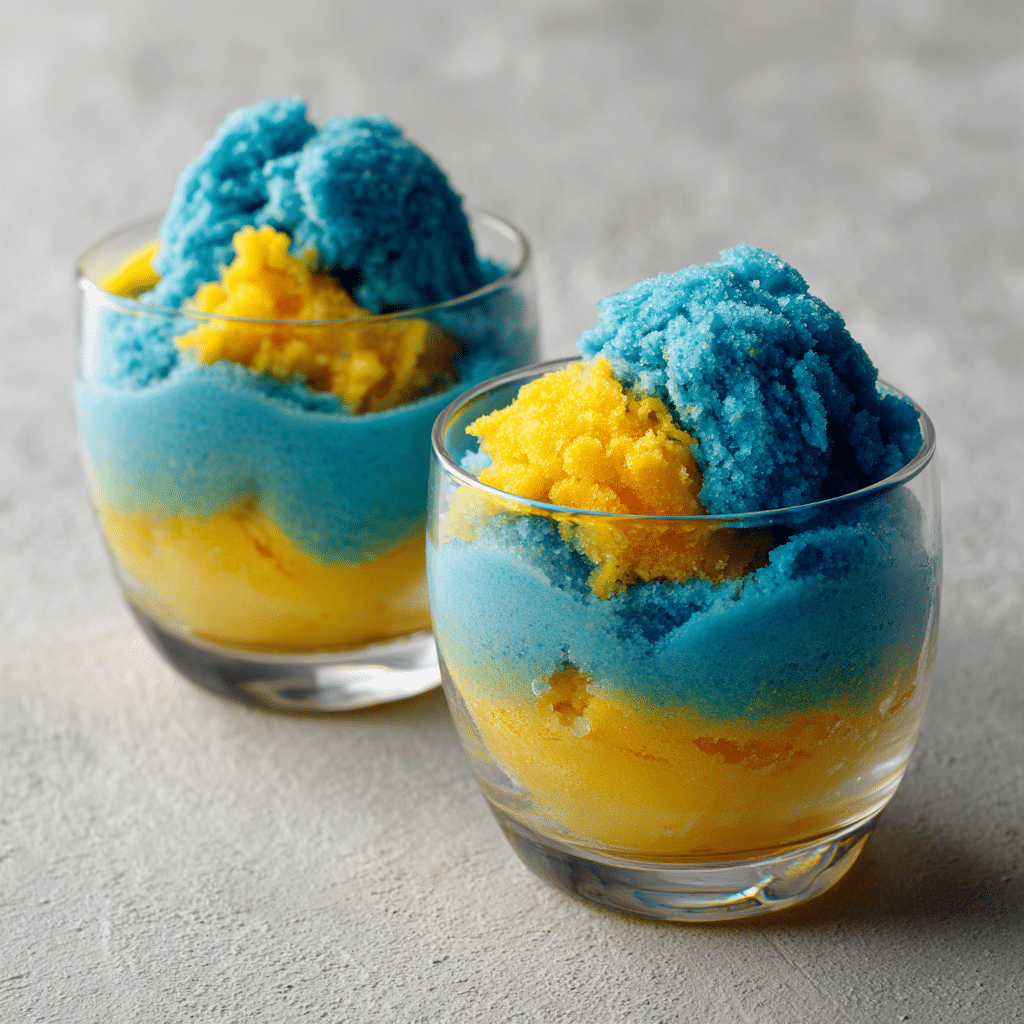 Blue Spirulina Mango Sorbet: Oceanic Treat Recipe - Recipe Image