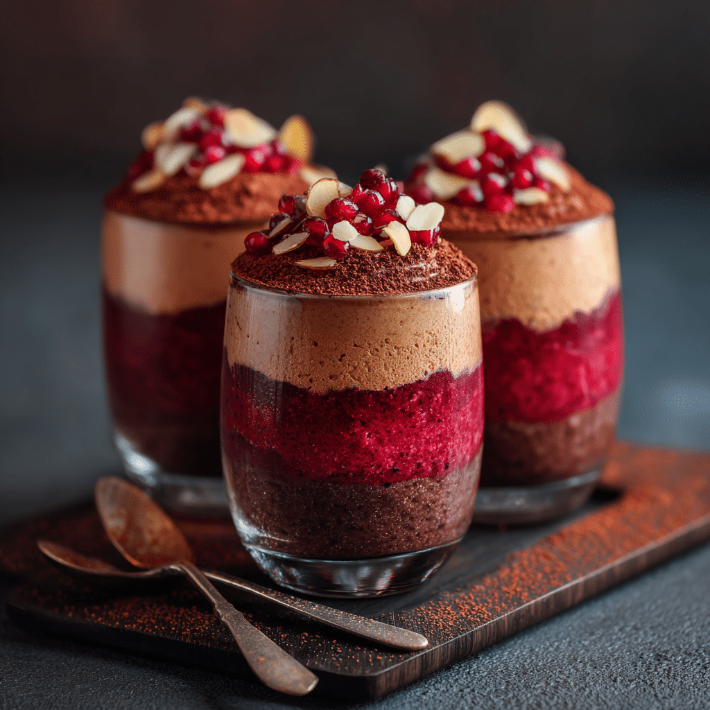 Beetroot Almond Chocolate Mousse: Red Velvet Twist Recipe - Recipe Image