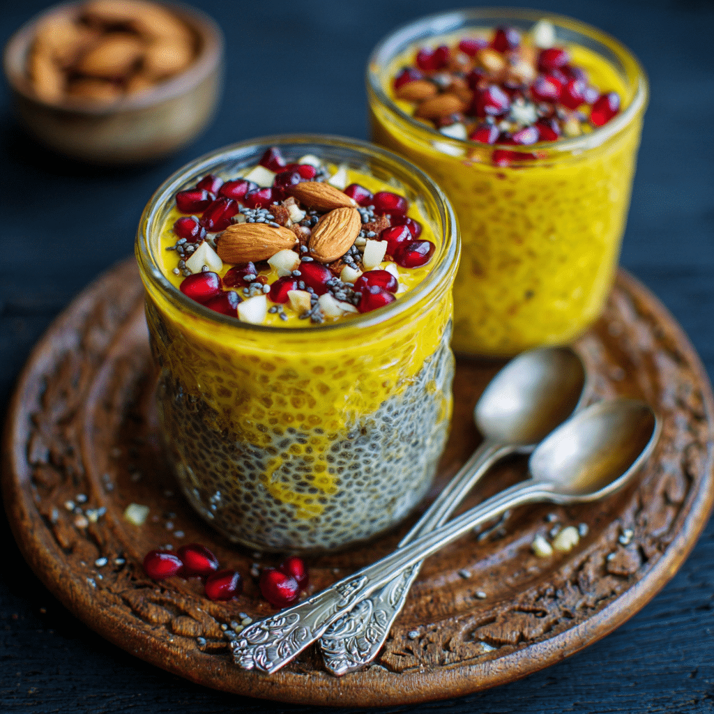 Turmeric Mango Chia Pudding: Golden Glow Recipe - Recipe Image