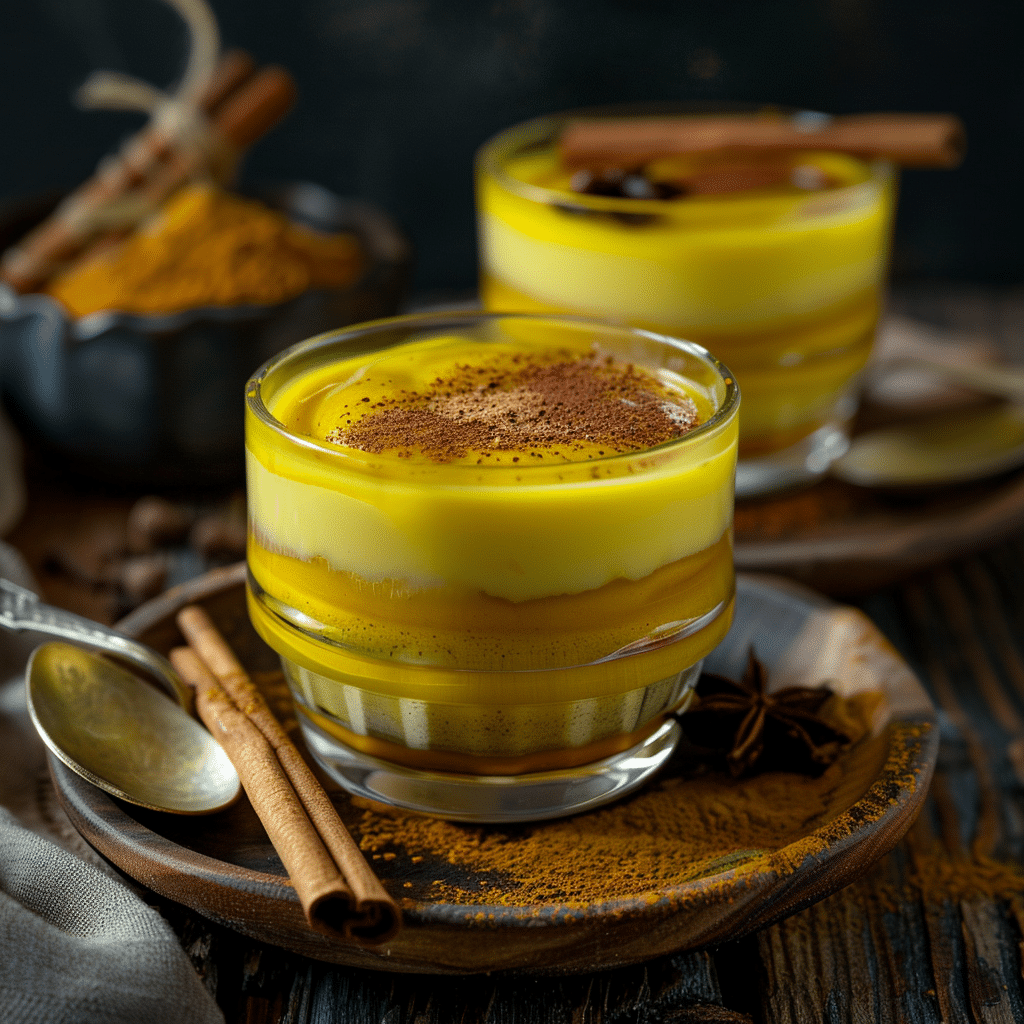 Golden Turmeric Latte Pudding: Sunshine Dessert Recipe - Recipe Image