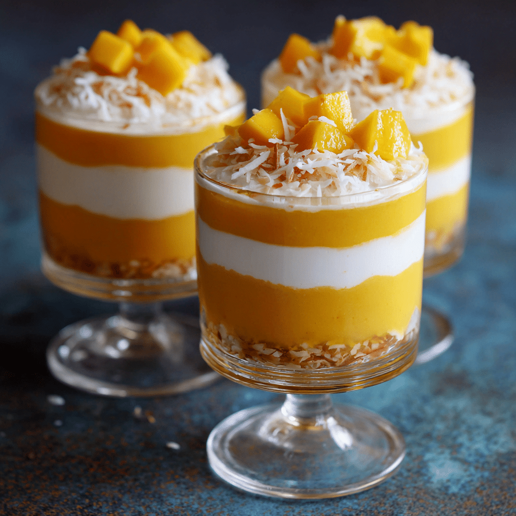 Tropical Mango Coconut Parfait: Layered Sunshine Recipe - Recipe Image