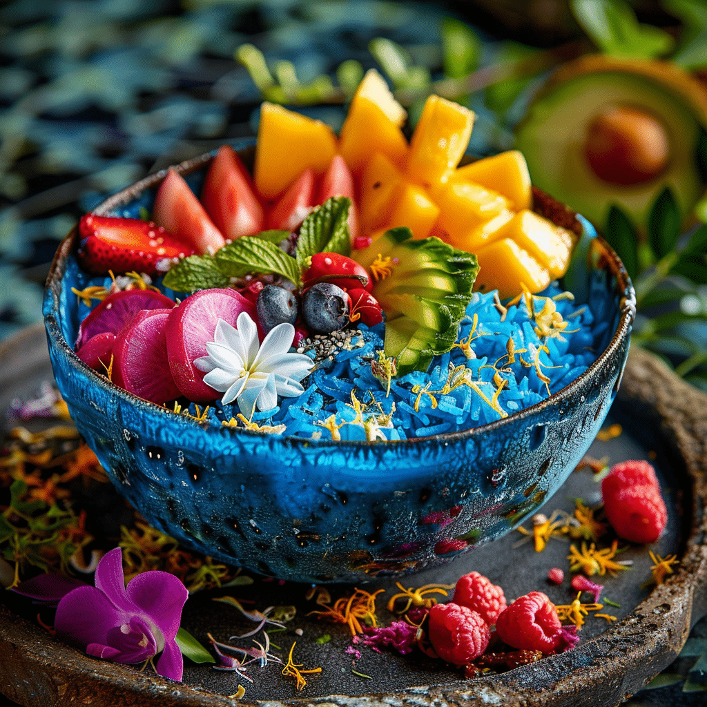 Electric Blue Coconut Rice Bowl - Recipe Image