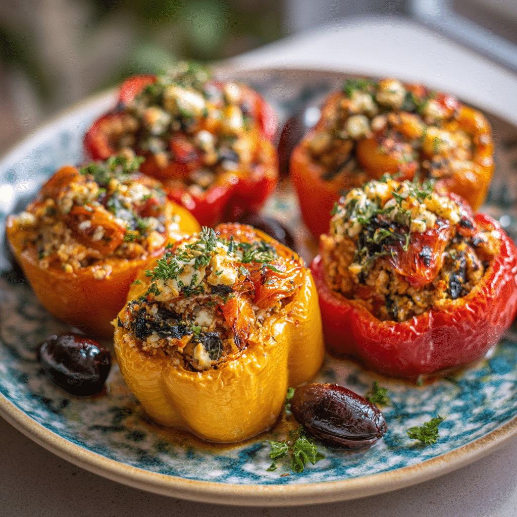 Mediterranean Stuffed Bell Peppers Recipe - Recipe Image