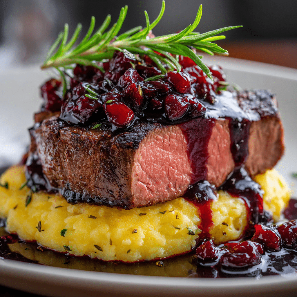 Beef Tenderloin with Red Wine Reduction Recipe - Recipe Image