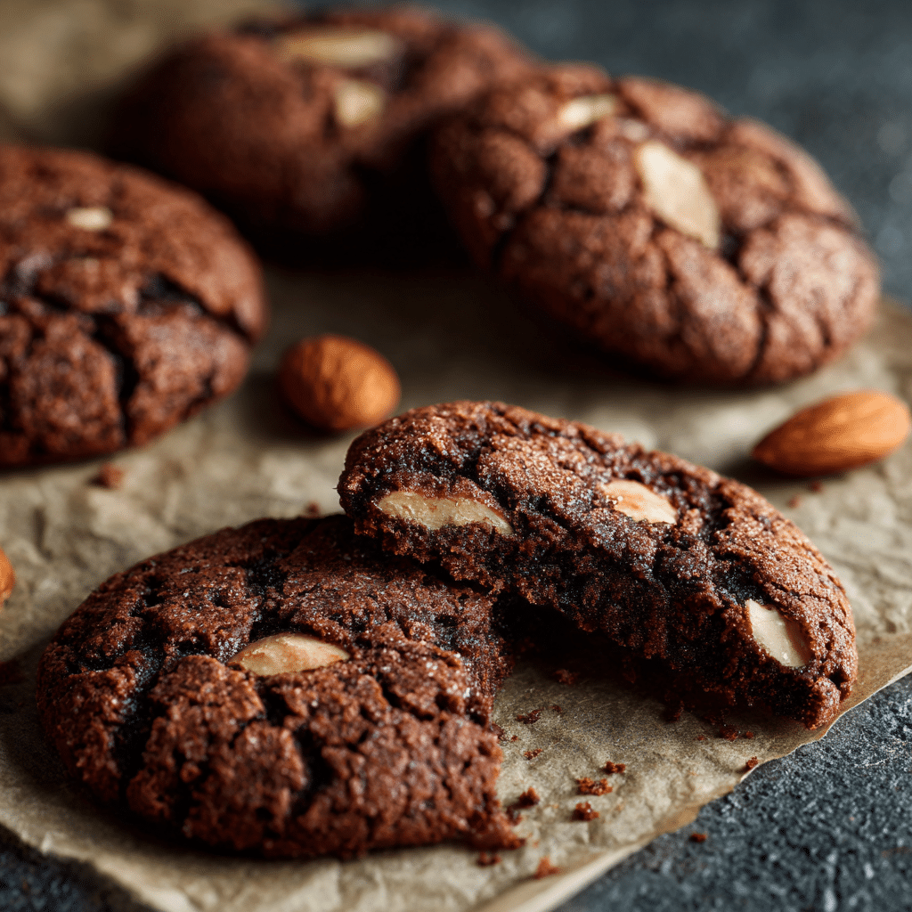 Chocolate Almond Cookies Recipe - Recipe Image