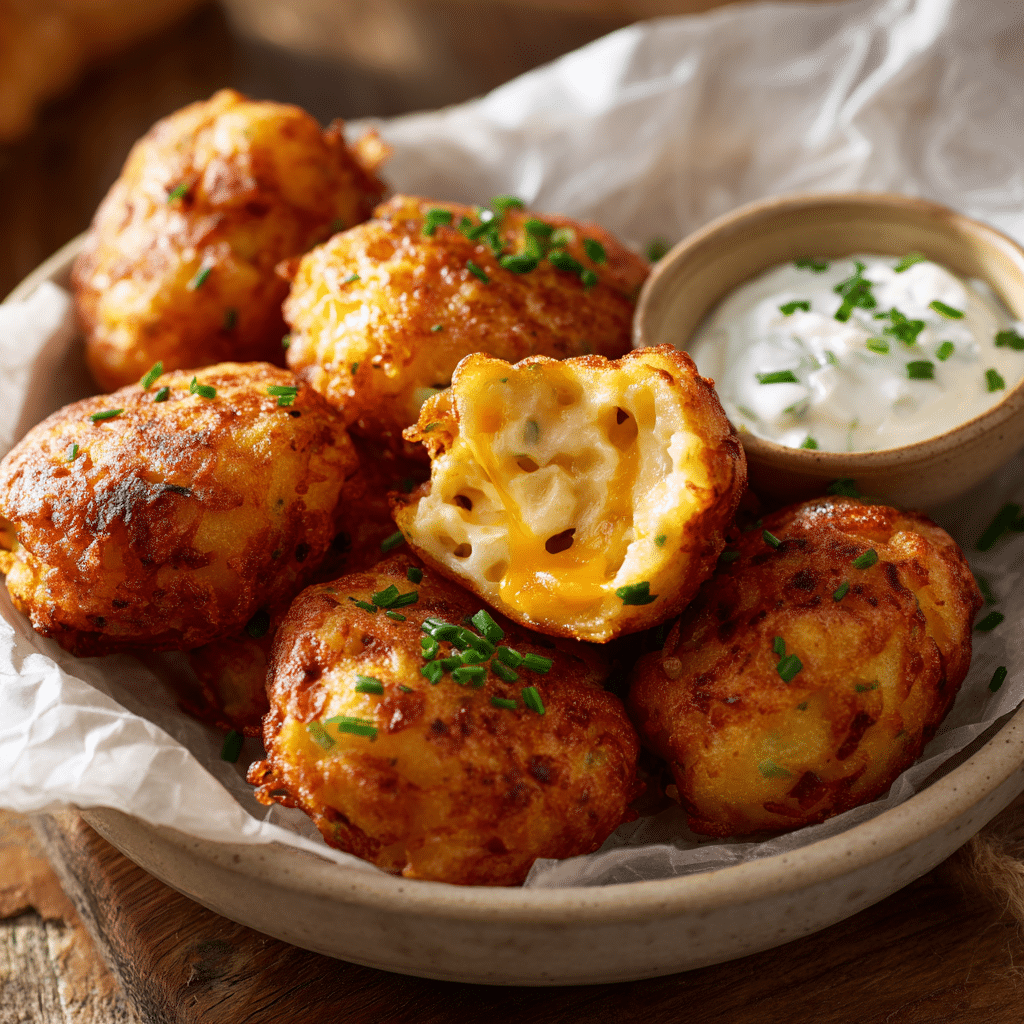 Baked Potato & Cheese Fritters Recipe - Recipe Image