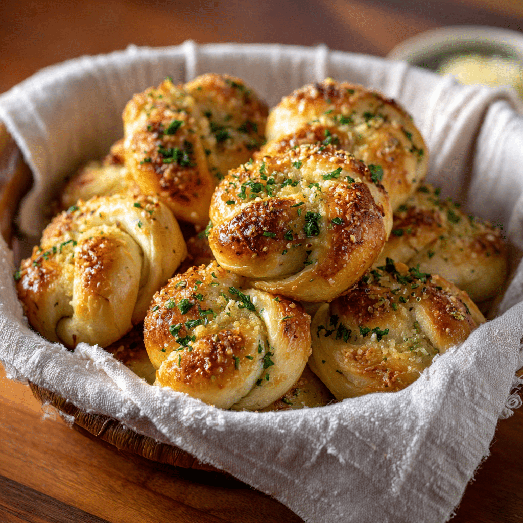Garlic Parmesan Knots Recipe - Recipe Image