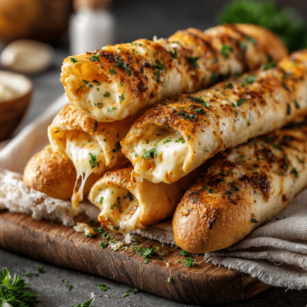 Stuffed Cheese Breadsticks Recipe - Recipe Image
