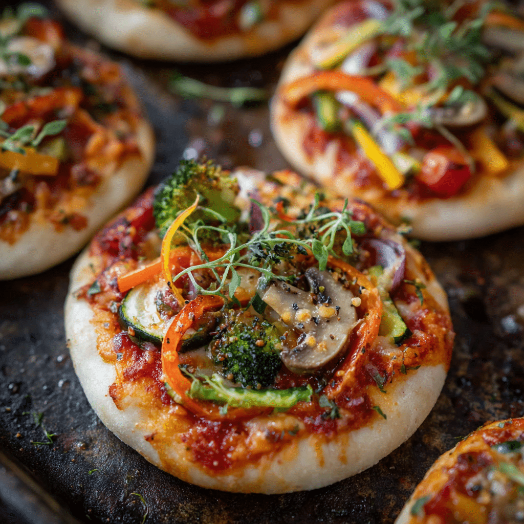 Mini Veggie Pizza Recipe - Recipe Image
