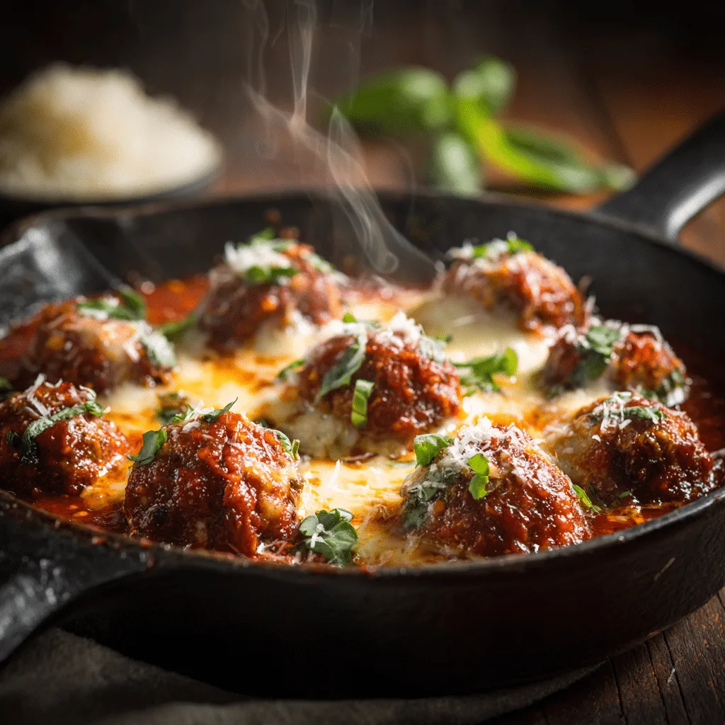 Baked Meatball Parmesan Recipe - Recipe Image