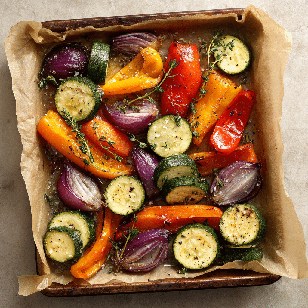 Oven Roasted Vegetable Tray Recipe - Recipe Image