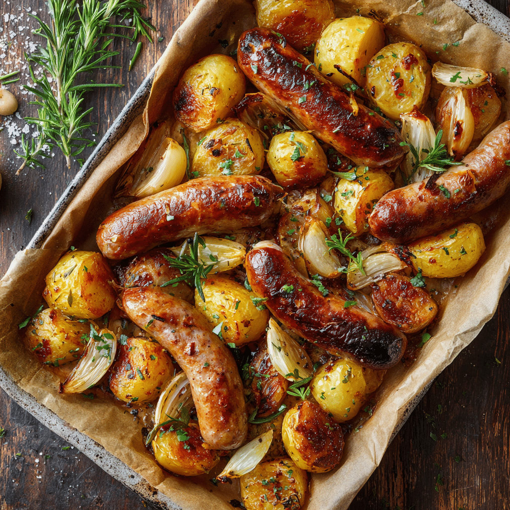 Oven-Baked Sausage & Potato Bake Recipe - Recipe Image
