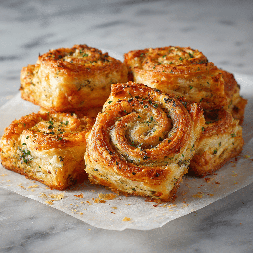 Savory Puff Pastry Pinwheels Recipe - Recipe Image