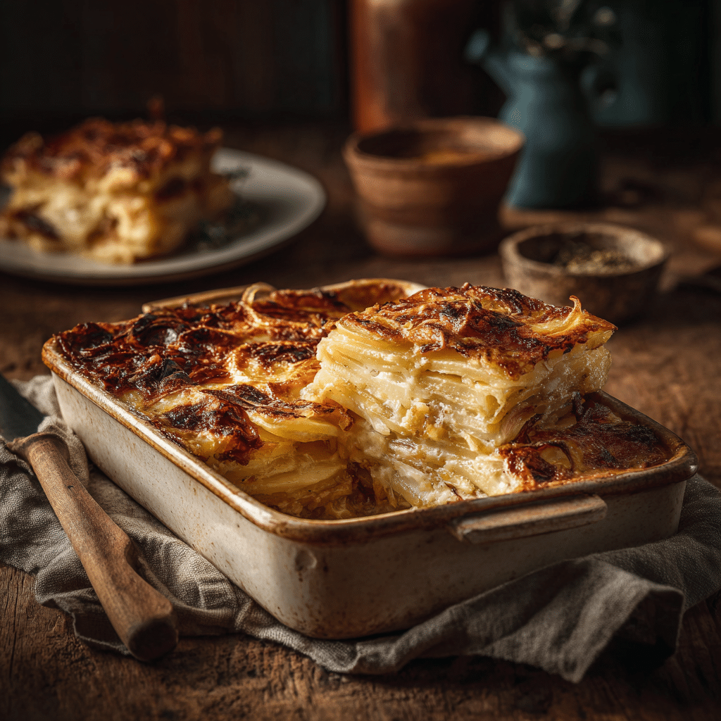 Baked Potato & Onion Casserole Recipe - Recipe Image