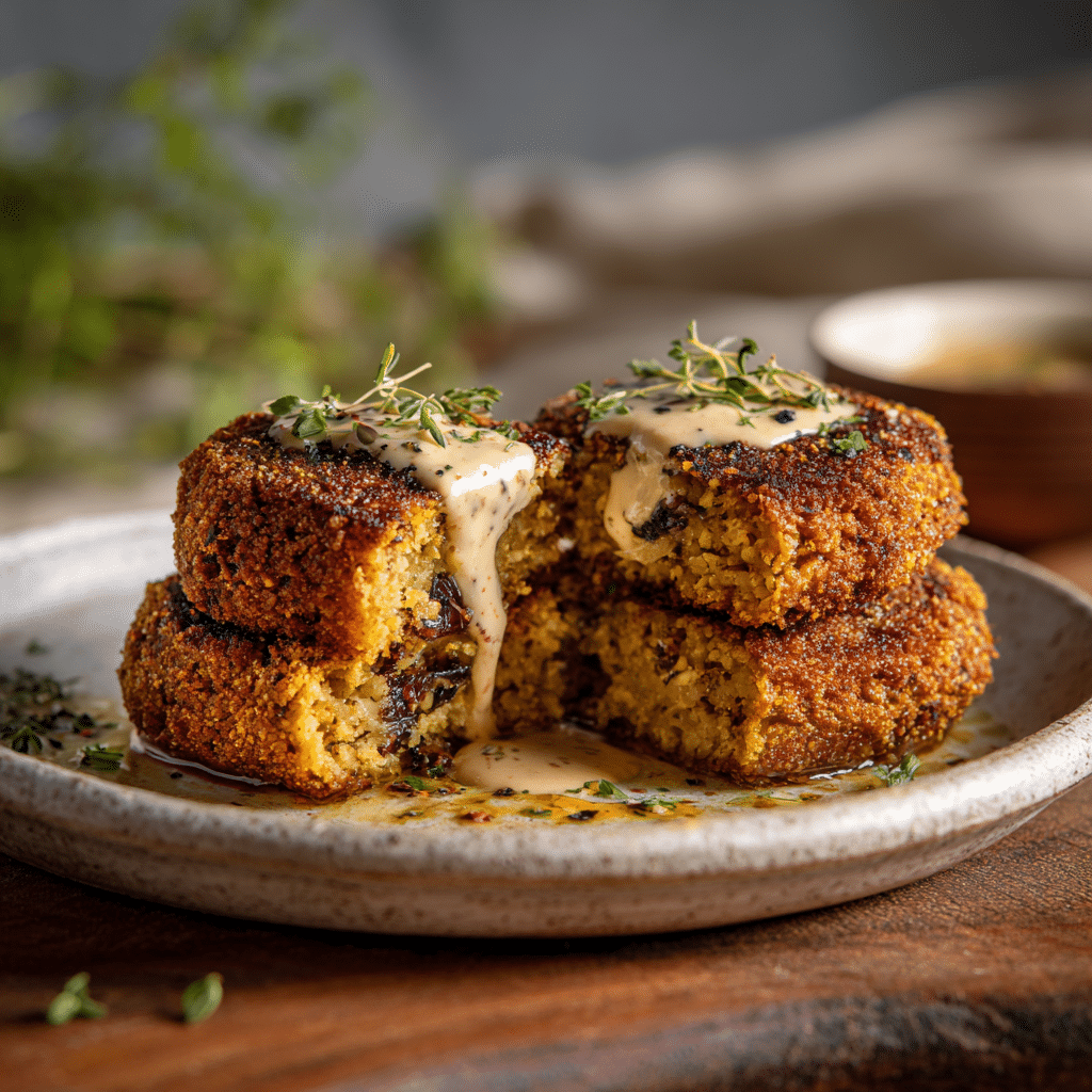 Oven Baked Chickpea Patties Recipe - Recipe Image