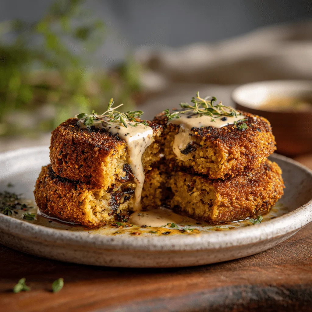 Oven Baked Chickpea Patties Recipe - Recipe Image