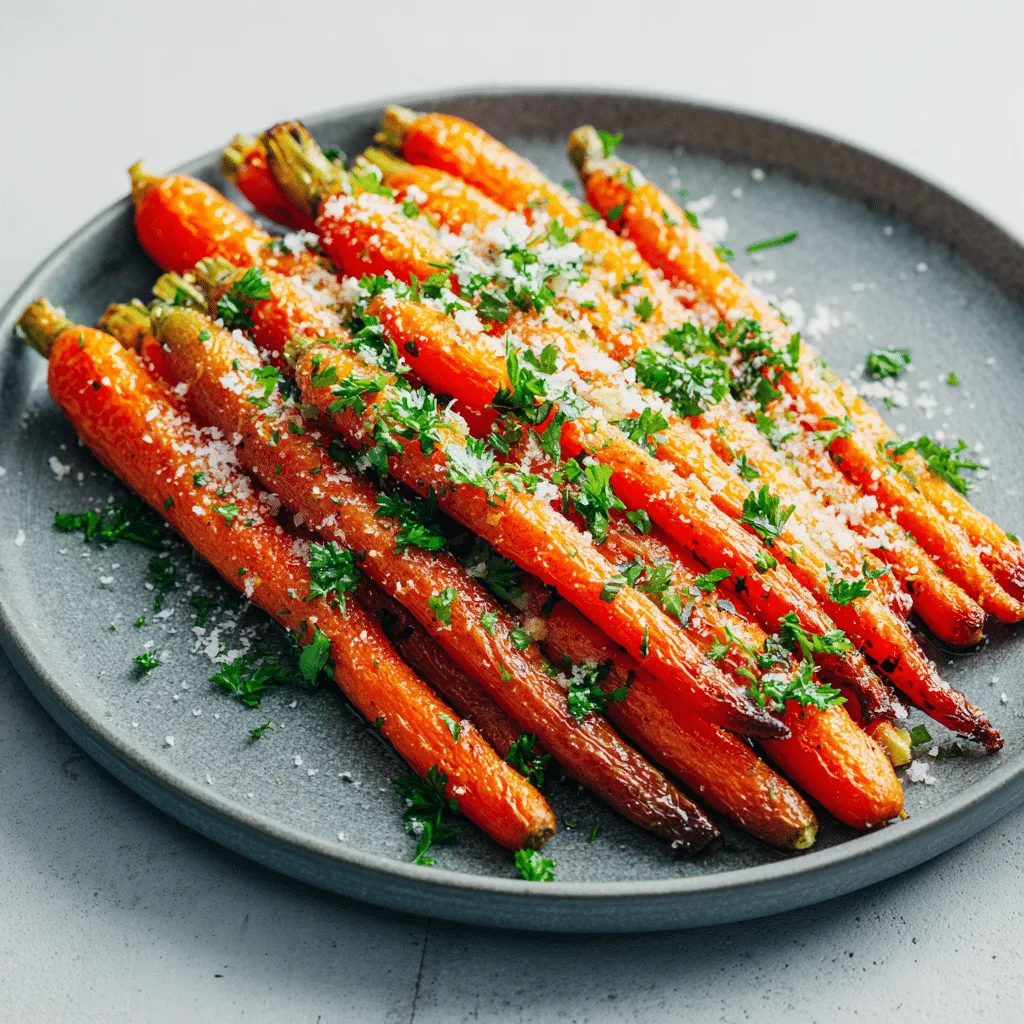 Garlic Parmesan Roasted Carrots Recipe - Recipe Image