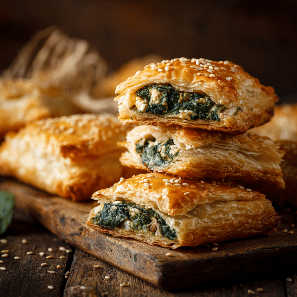 Spinach & Feta Stuffed Pastry Recipe - Recipe Image