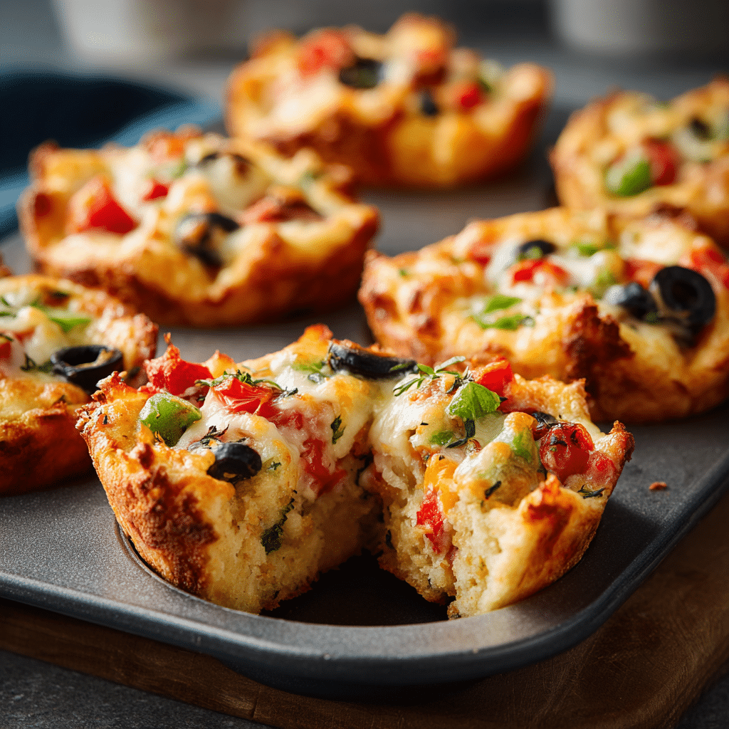 Mini Veggie Pizza Cups Recipe - Recipe Image