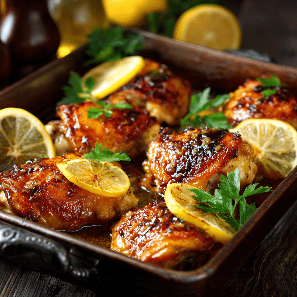 Baked Lemon Garlic Chicken Recipe - Recipe Image