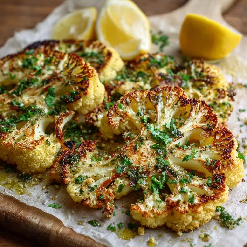 Lemon Herb Roasted Cauliflower Steaks Recipe - Recipe Image