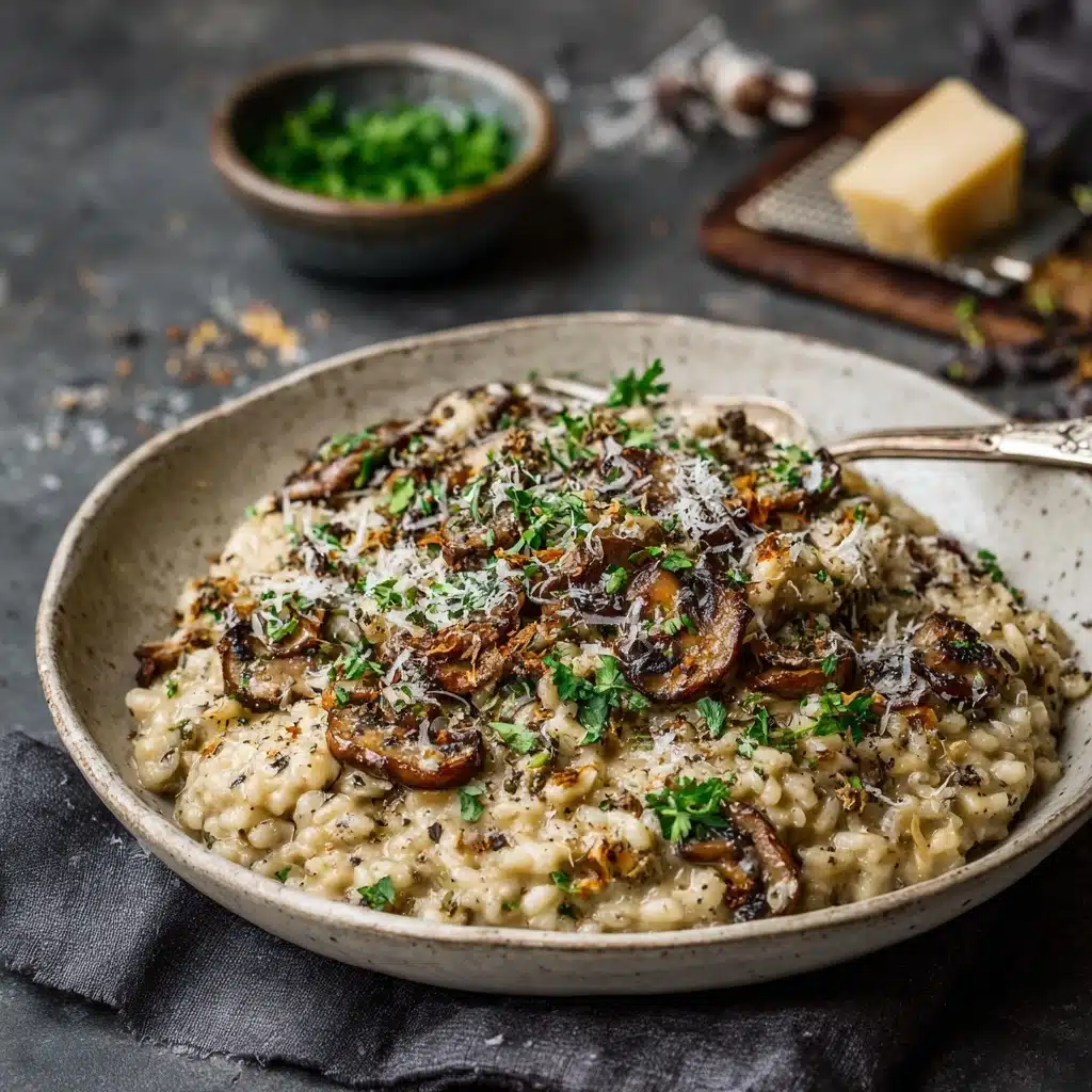 Creamy Mushroom Truffle Risotto Recipe - Recipe Image