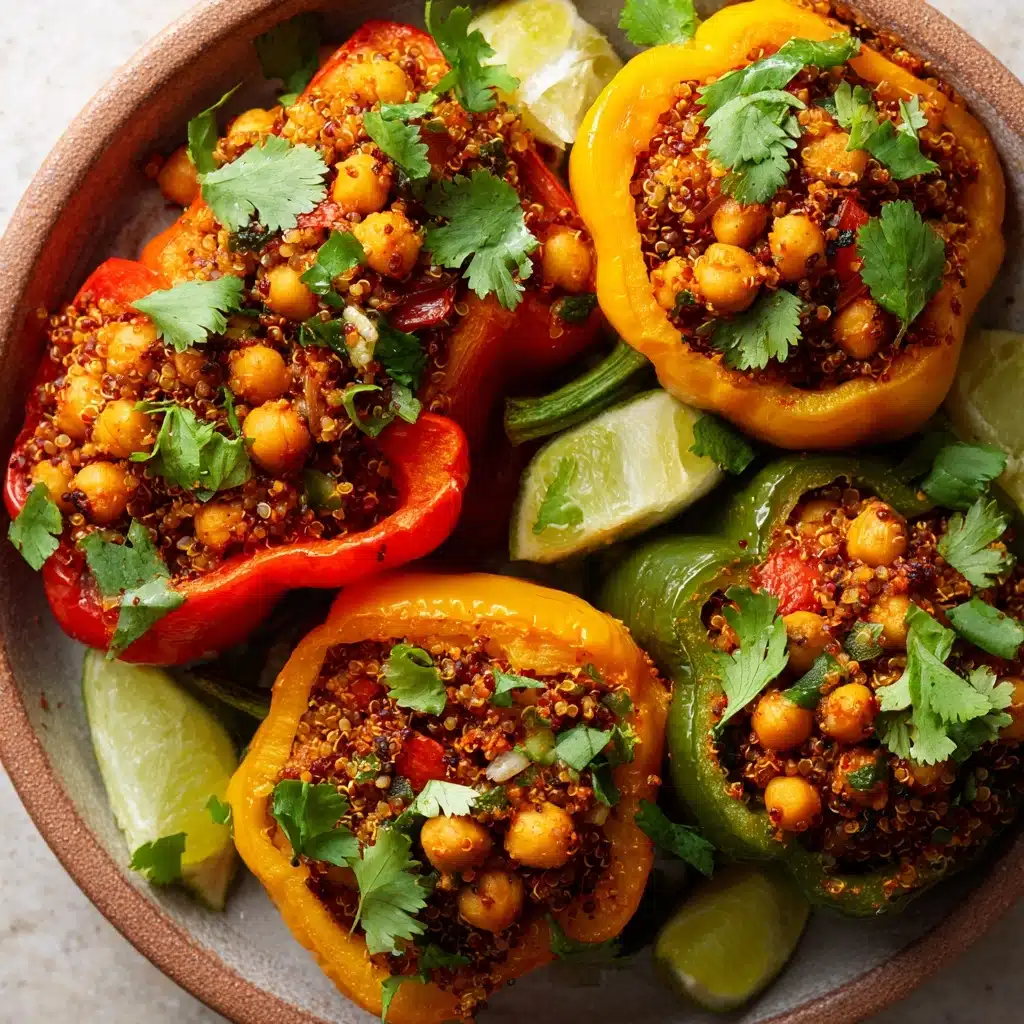 Spiced Chickpea & Quinoa Stuffed Peppers Recipe - Recipe Image