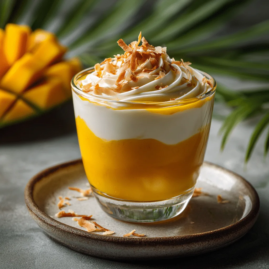 Mango Coconut Pudding Recipe - Recipe Image