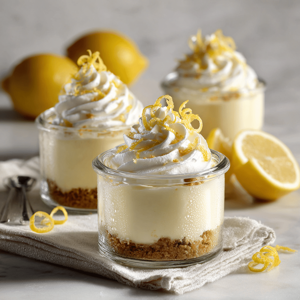 No-Bake Lemon Cheesecake Cups Recipe - Recipe Image