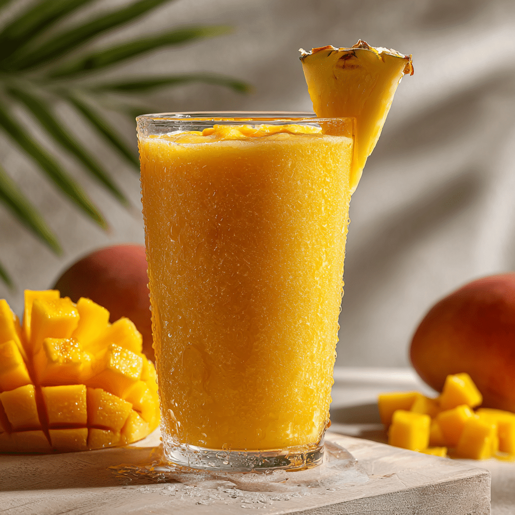 Tropical Pineapple Mango Smoothie Recipe - Recipe Image