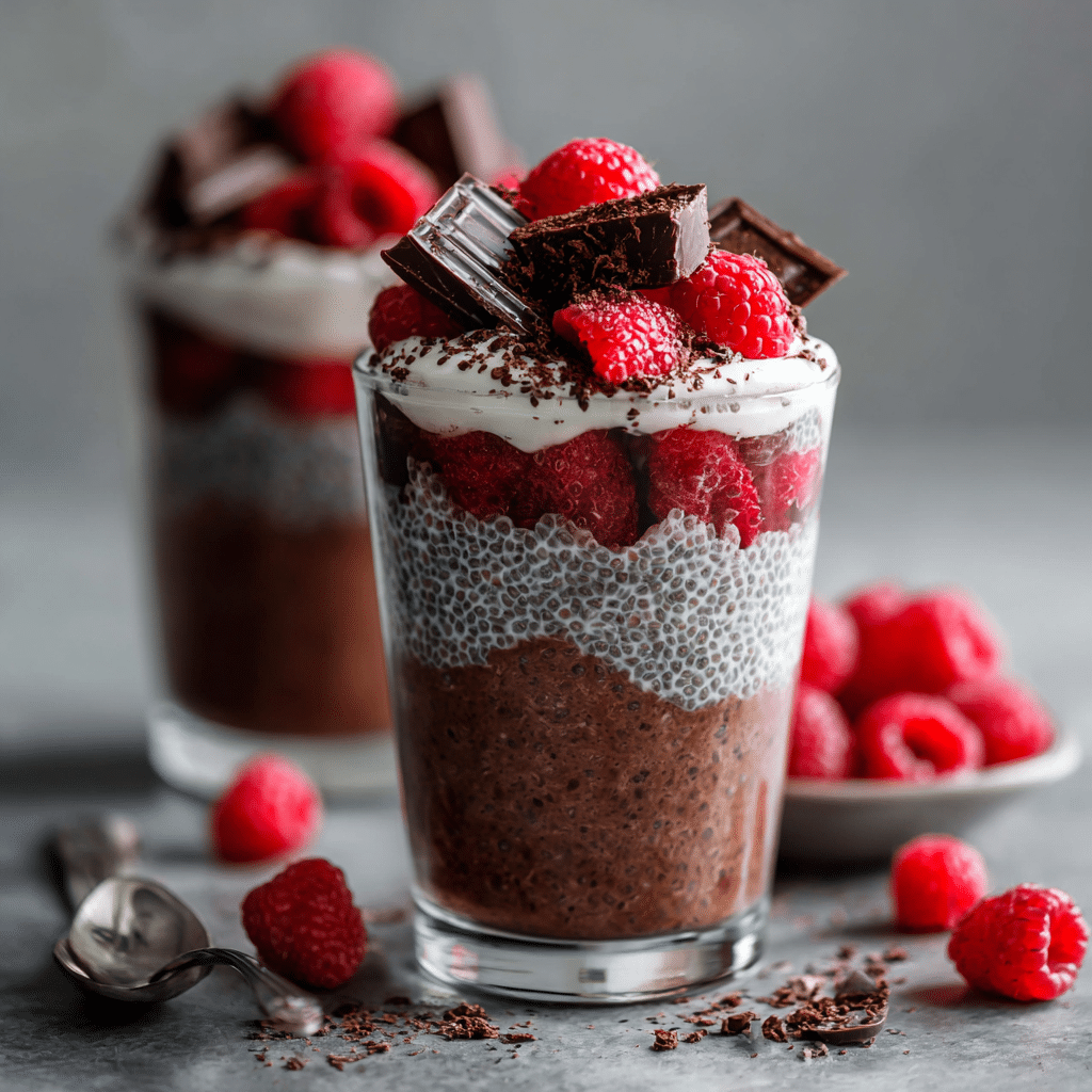 Chocolate Chia Pudding Parfaits Recipe - Recipe Image