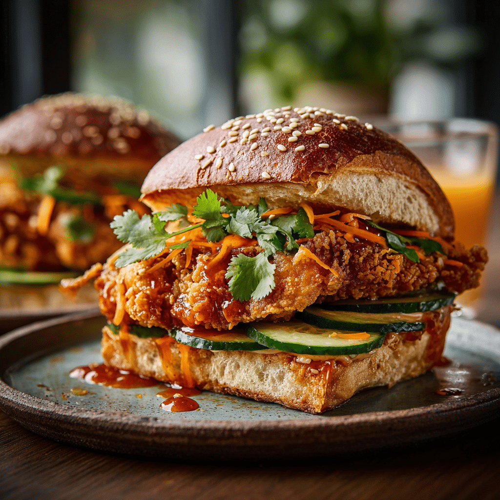 Thai Fried Chicken Sandwich Recipe - Recipe Image