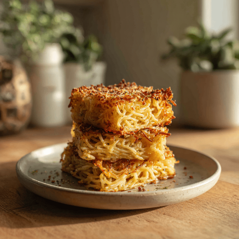 Crispy Spaghetti Squares Recipe