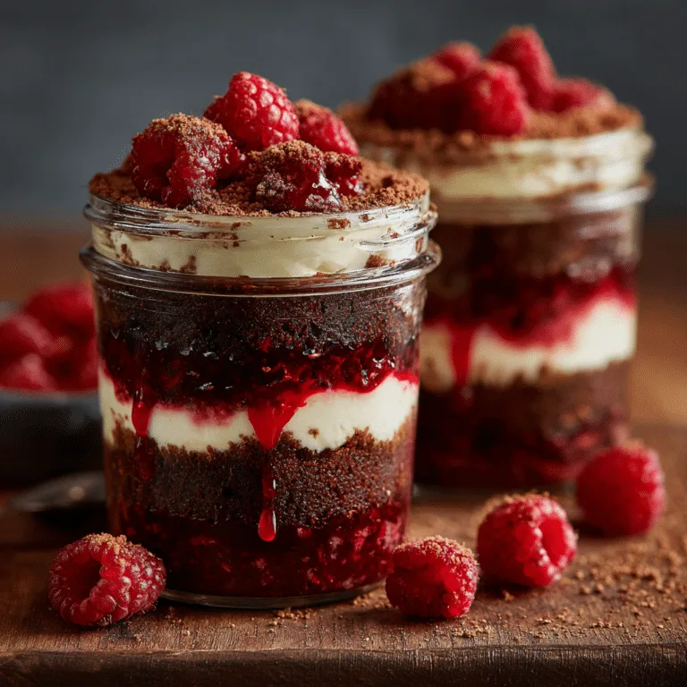Chocolate Raspberry No-Bake Cake Jars Recipe