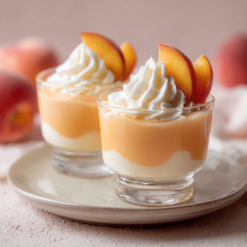 No-Bake Peach Cream Cups Recipe