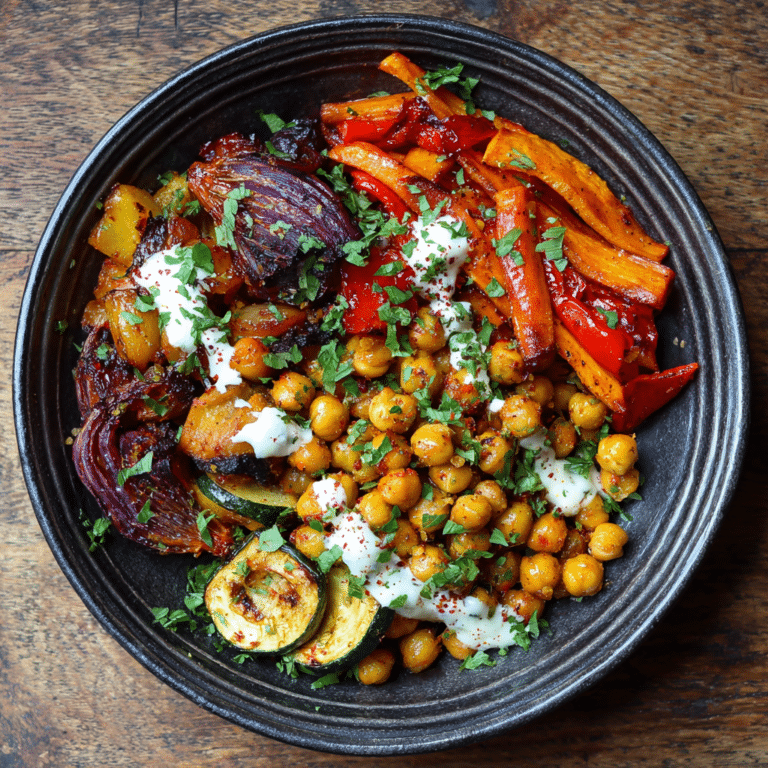 Harissa Roasted Vegetable & Chickpea Bowl Recipe