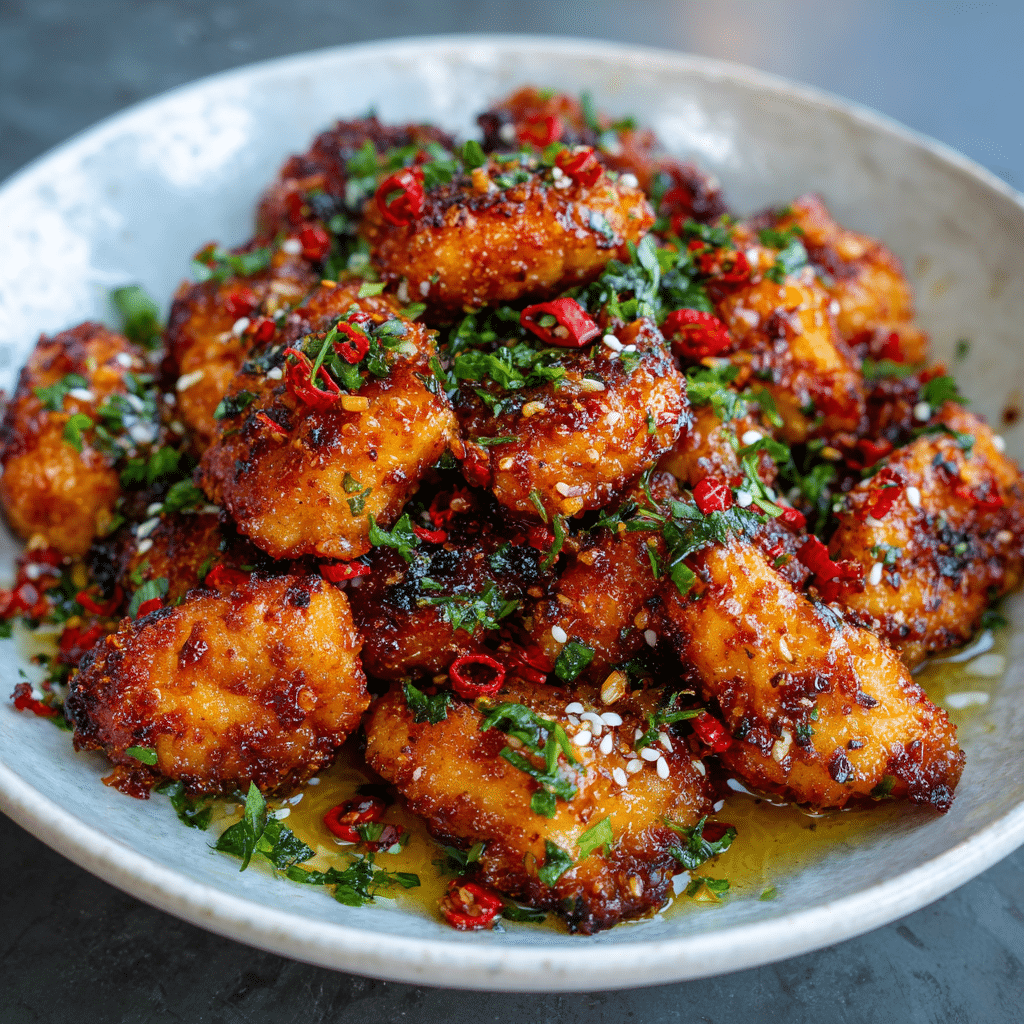 Spicy Honey Garlic Chicken Bites Recipe