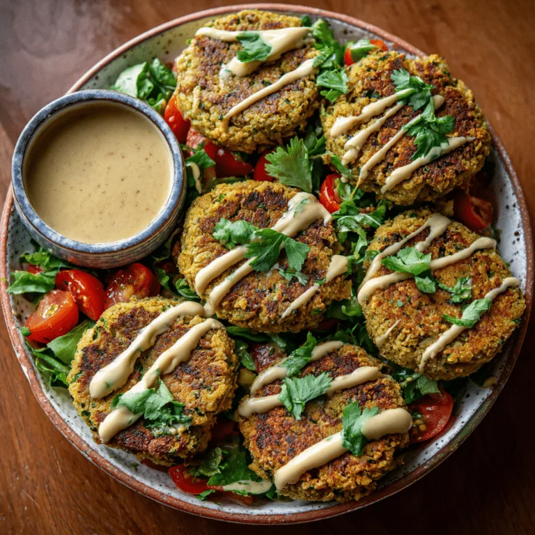 Baked Falafel with Tahini Drizzle Recipe