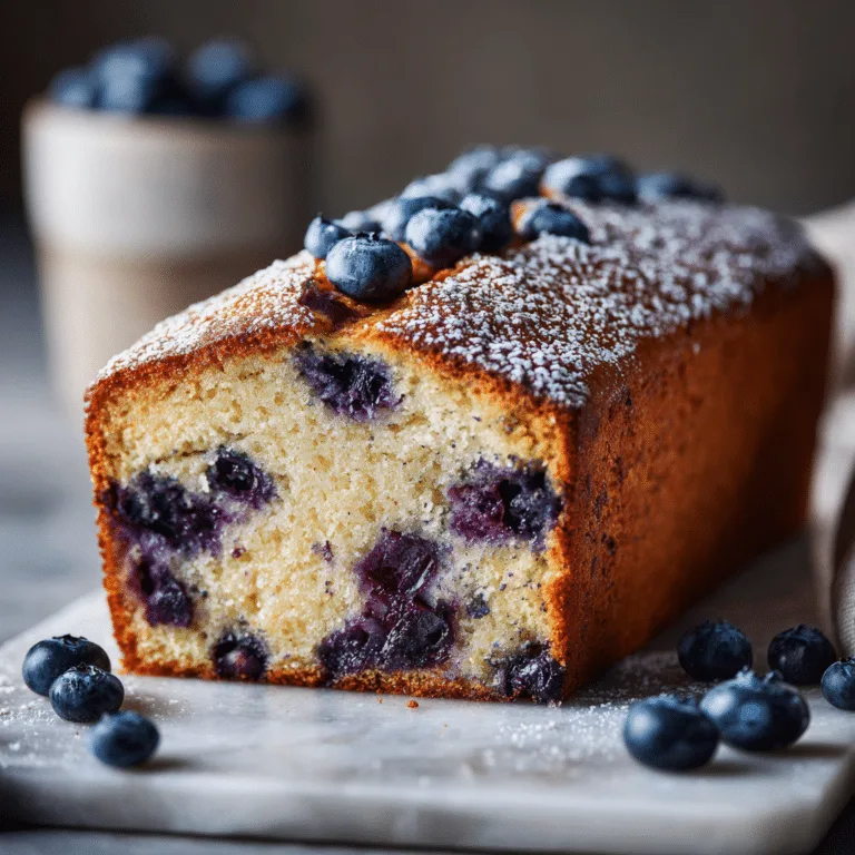 Blueberry Lemon Loaf Cake Recipe